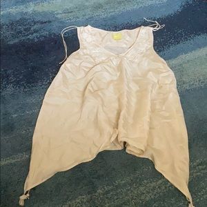 Anthropologie - silk embroidered top